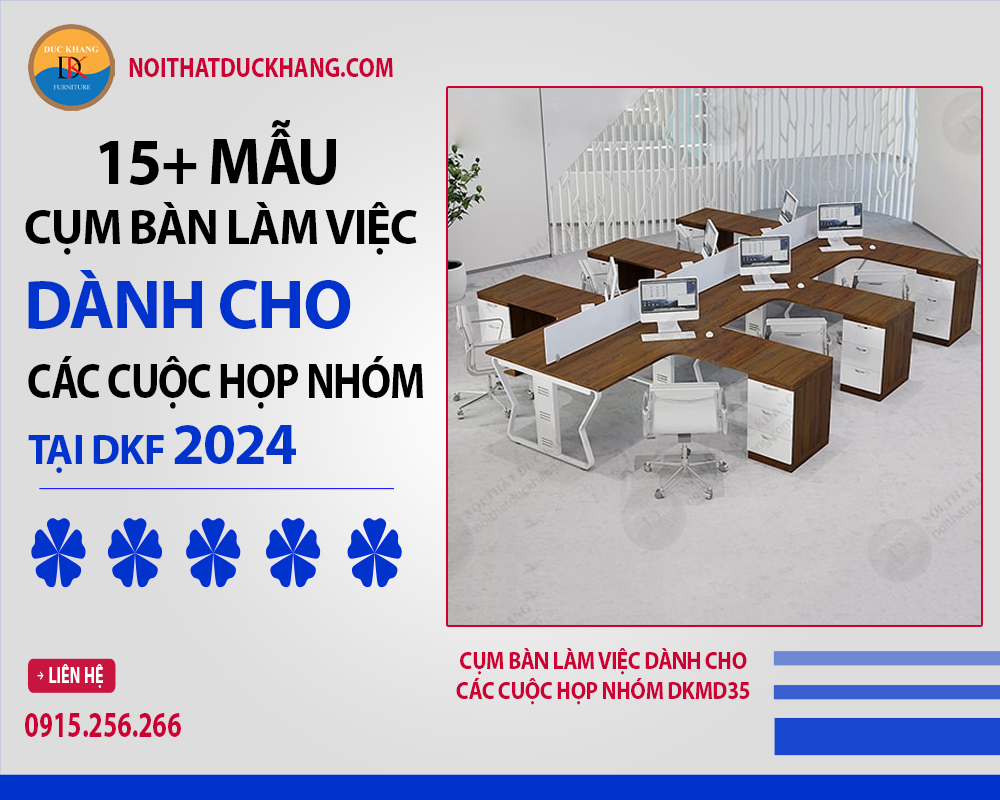 Cụm bàn làm việc dành cho các cuộc họp nhóm DKMD35