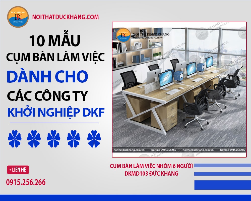 Cụm bàn làm việc nhóm 6 người DKMD103 Đức Khang