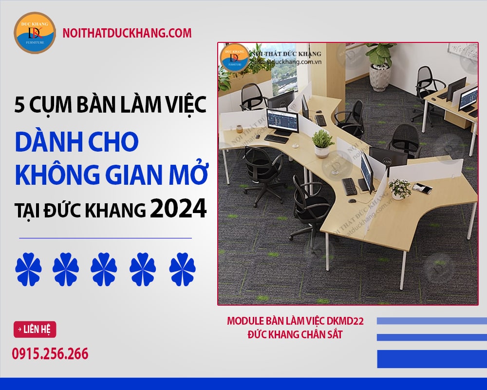 Module bàn làm việc DKMD22 Đức Khang chân sắt