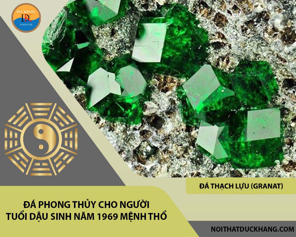 Đá phong thủy cho người tuổi Dậu sinh năm 1969 mệnh Thổ - Đá Thạch lựu (Granat)