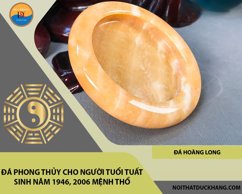 Đá phong thủy cho người tuổi Tuất sinh năm 1946, 2006 mệnh Thổ - Đá Hoàng Long (Tiger's Eye)