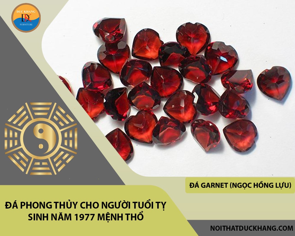 Đá phong thủy cho người tuổi Tỵ sinh năm 1977 mệnh Thổ - Đá Garnet (ngọc hồng lựu)