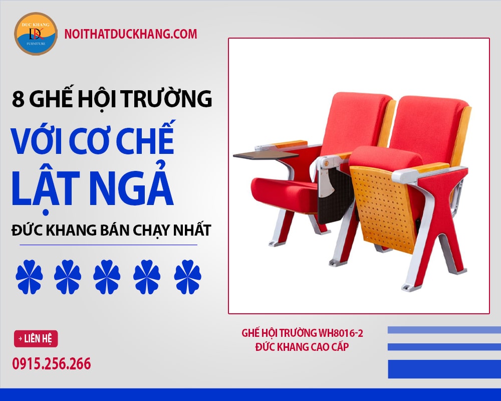 Ghế hội trường WH8016-2 Đức Khang cao cấp