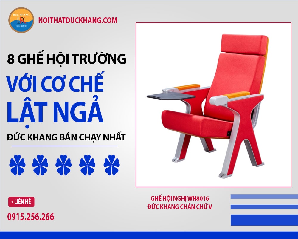 Ghế hội nghị WH8016 Đức Khang chân chữ V