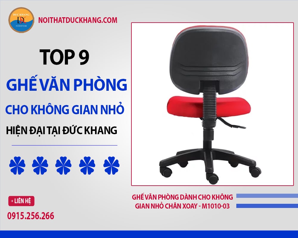 Ghế văn phòng dành cho không gian nhỏ chân xoay - M1010-03