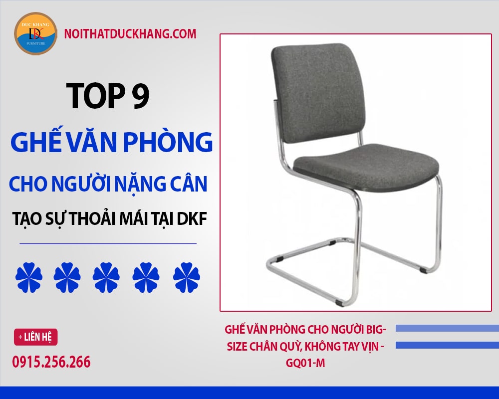 Ghế văn phòng cho người bigsize chân quỳ, không tay vịn - GQ01-M