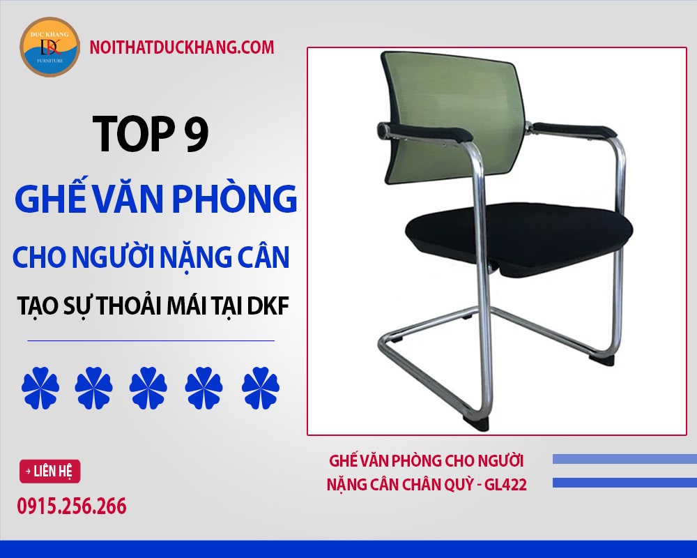 Ghế văn phòng cho người nặng cân chân quỳ - GL422