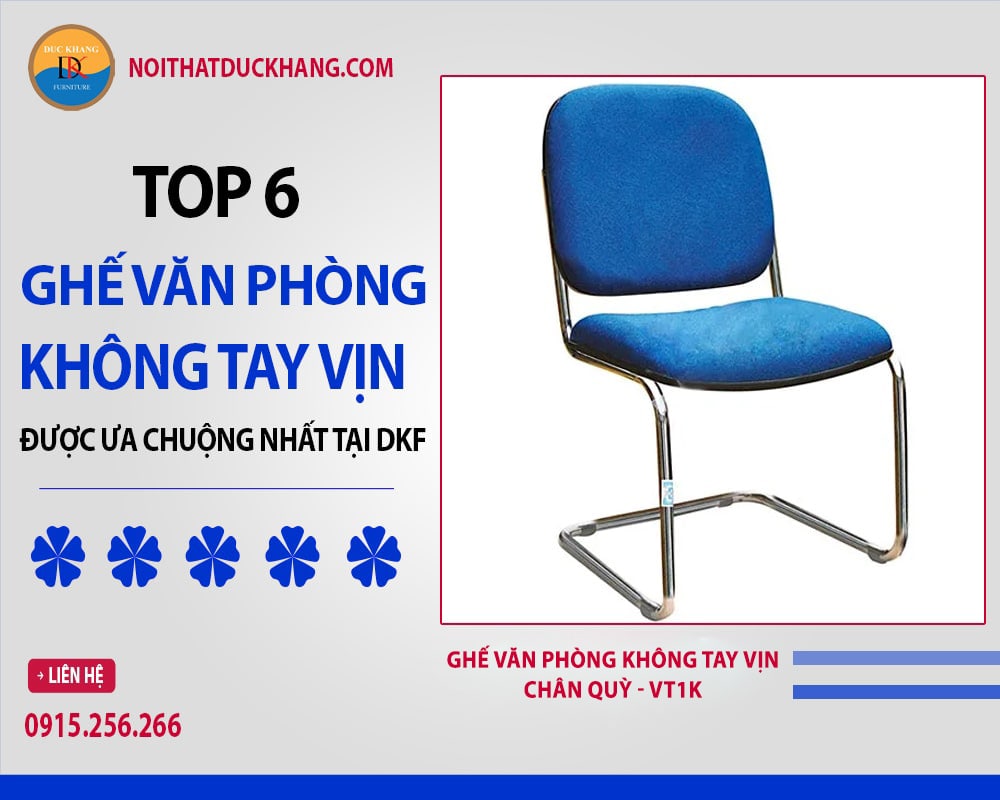 Ghế văn phòng không tay vịn chân quỳ - VT1K