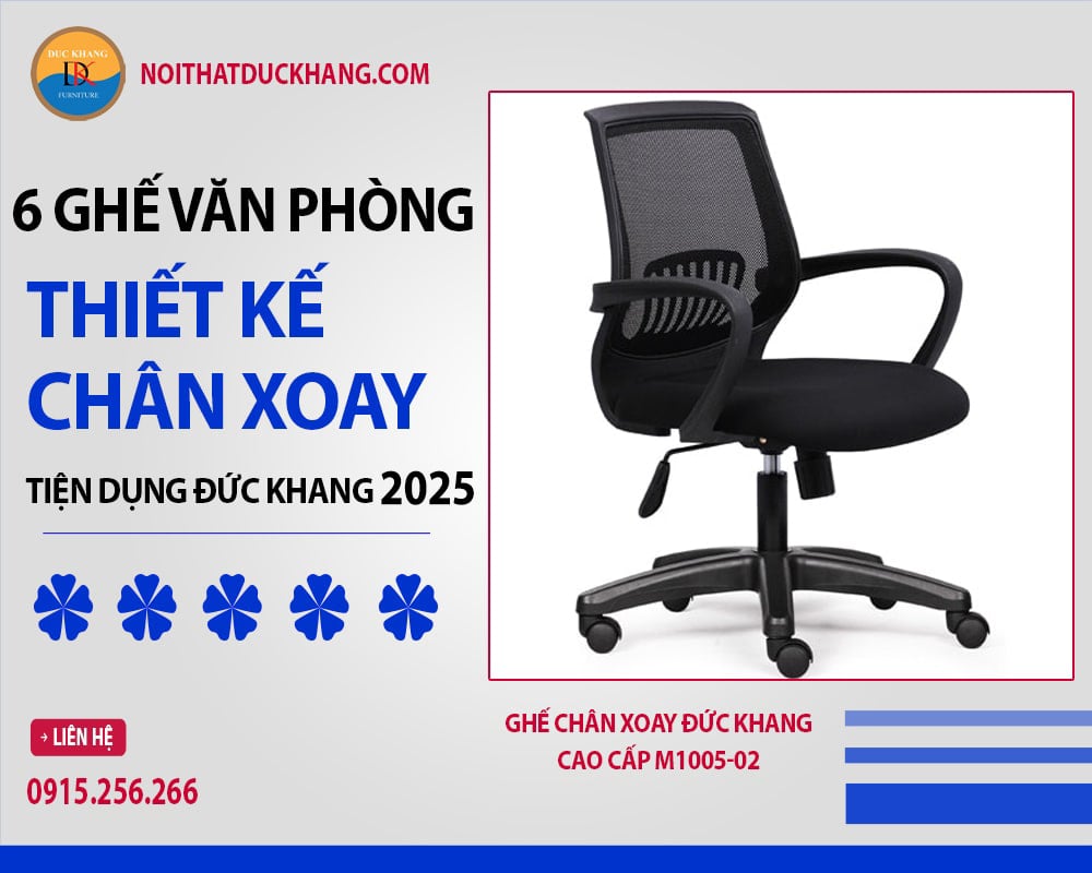 Ghế chân xoay Đức Khang cao cấp M1005-02 Ghế chân xoay Đức Khang cao cấp M1005-02