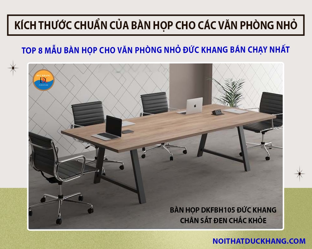 Bàn họp DKFBH105 Đức Khang chân sắt đen chắc khỏe