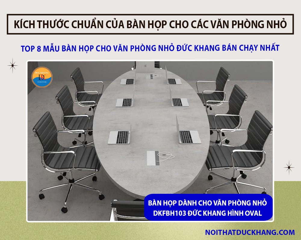 Bàn họp dành cho văn phòng nhỏ DKFBH103 Đức Khang hình Oval