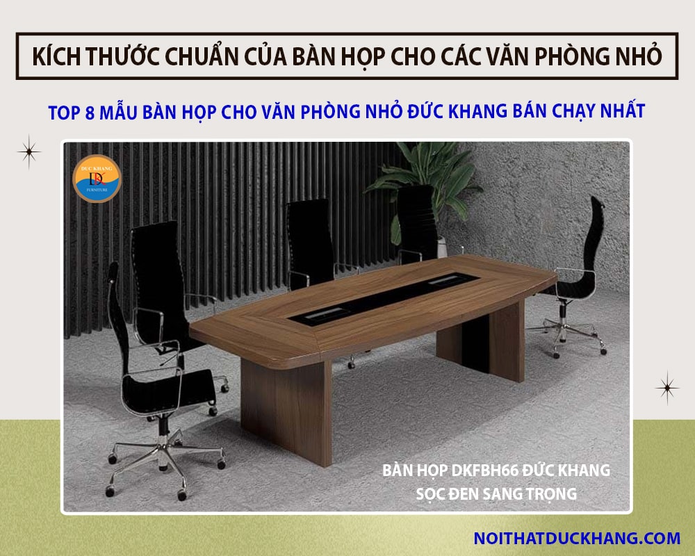 Bàn họp DKFBH66 Đức Khang sọc đen sang trọng