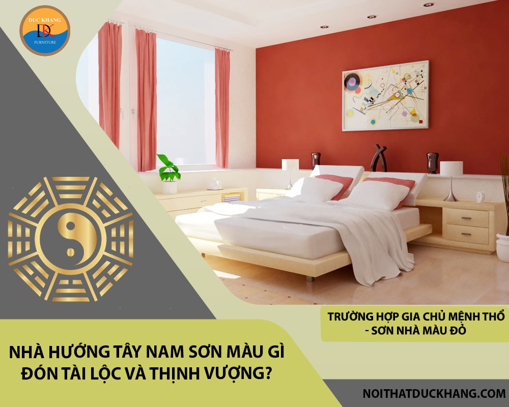 Nhà hướng Tây Nam sơn màu gì: Trường hợp gia chủ mệnh Thổ - Sơn nhà màu đỏ