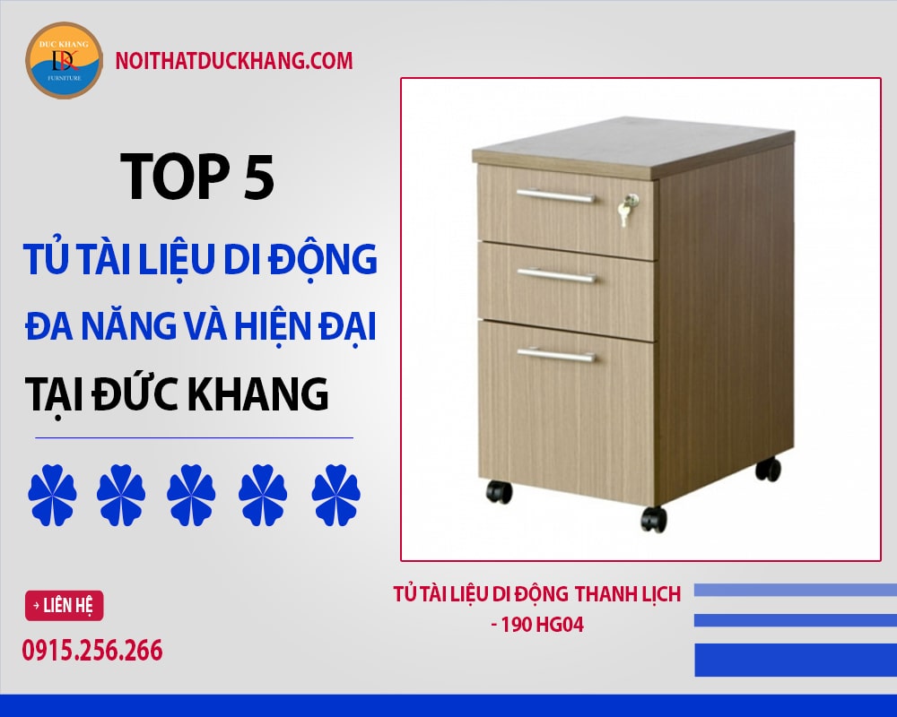 Tủ tài liệu di động  thanh lịch - 190 HG04