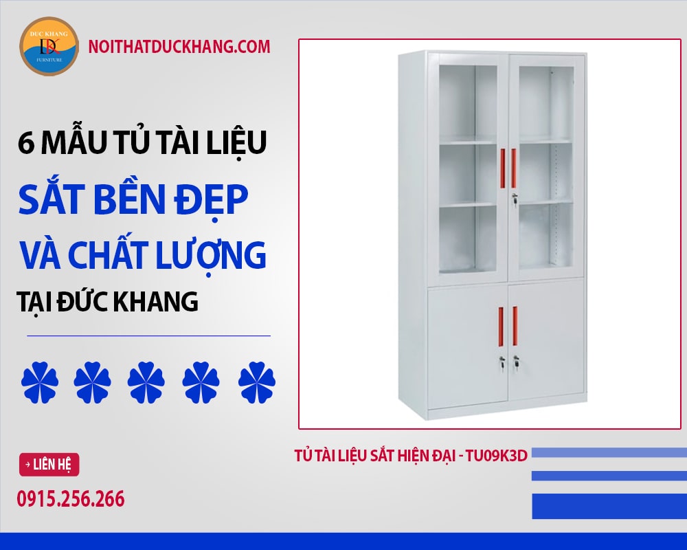 6 mẫu tủ tài liệu sắt bền đẹp và chất lượng tại Đức Khang