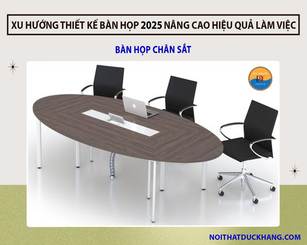 Bàn họp chân sắt