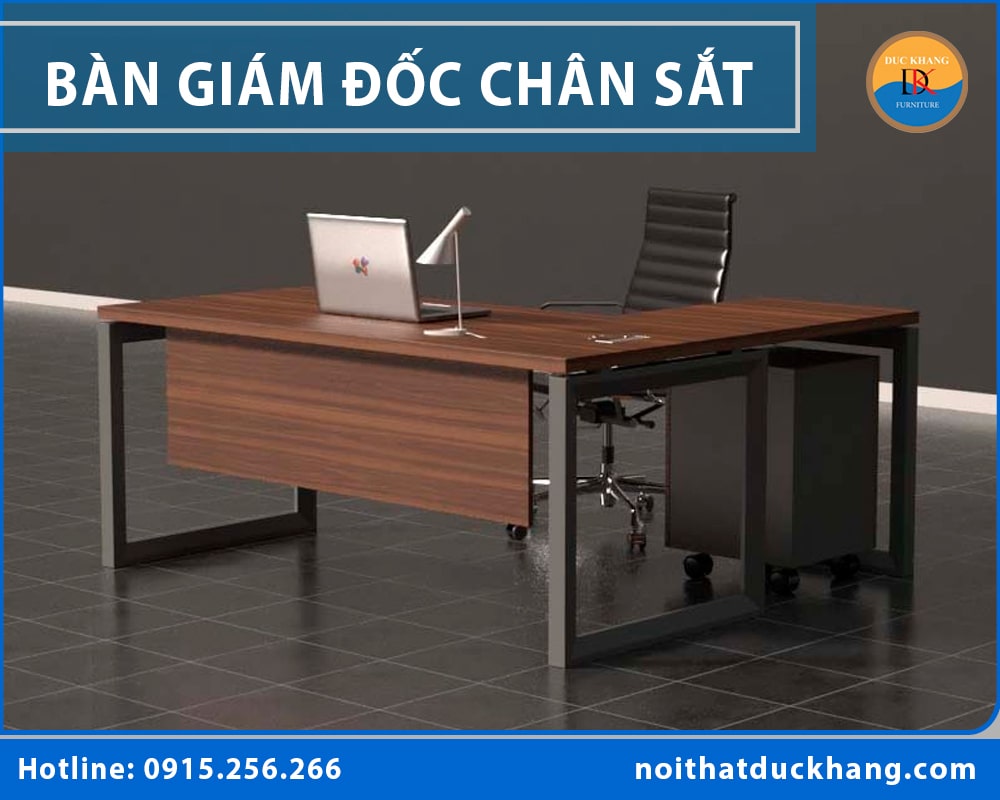 Bàn giám đốc chân sắt