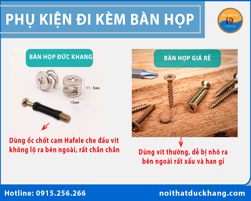 So sánh bàn họp Đức Khang với bàn họp giá rẻ trên thị trường