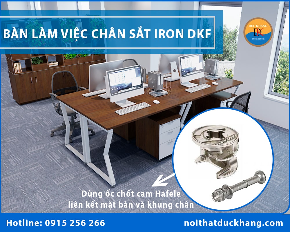 So sánh bàn làm việc chân sắt IRON DKF và bàn làm việc chân sắt giá rẻ trên thị trường? 