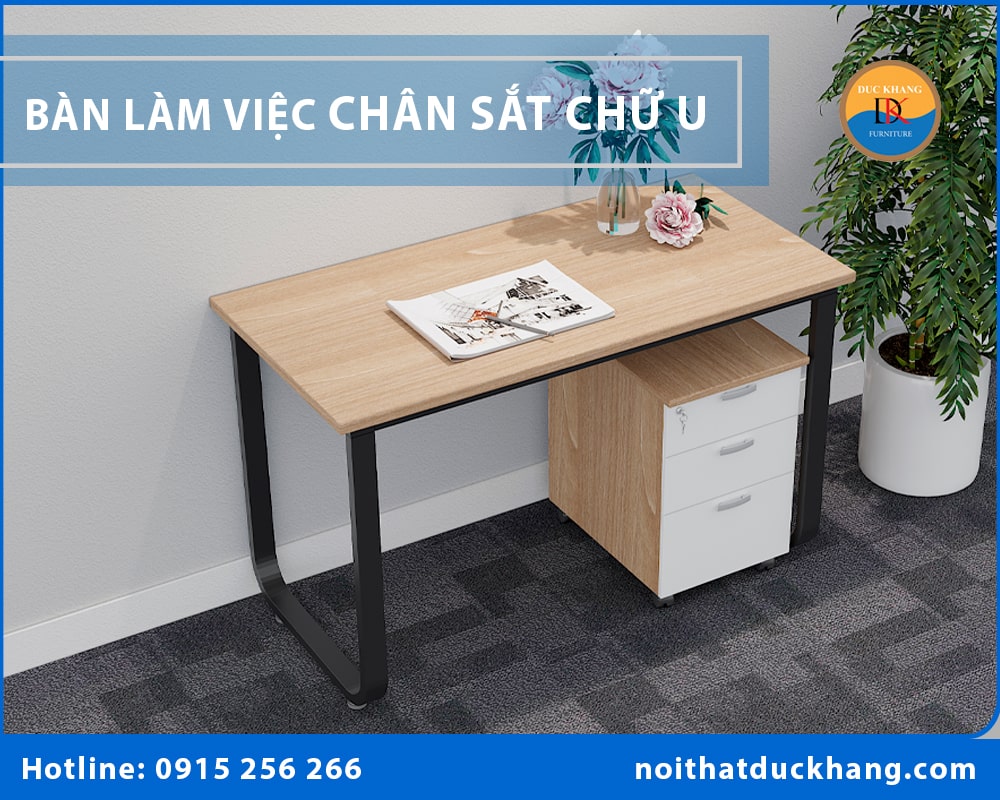 Bàn làm việc chân sắt chữ U