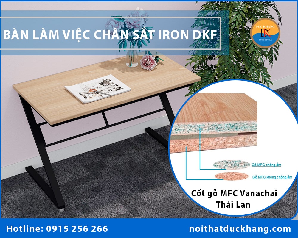 So sánh bàn làm việc chân sắt IRON DKF và bàn làm việc chân sắt giá rẻ trên thị trường? 