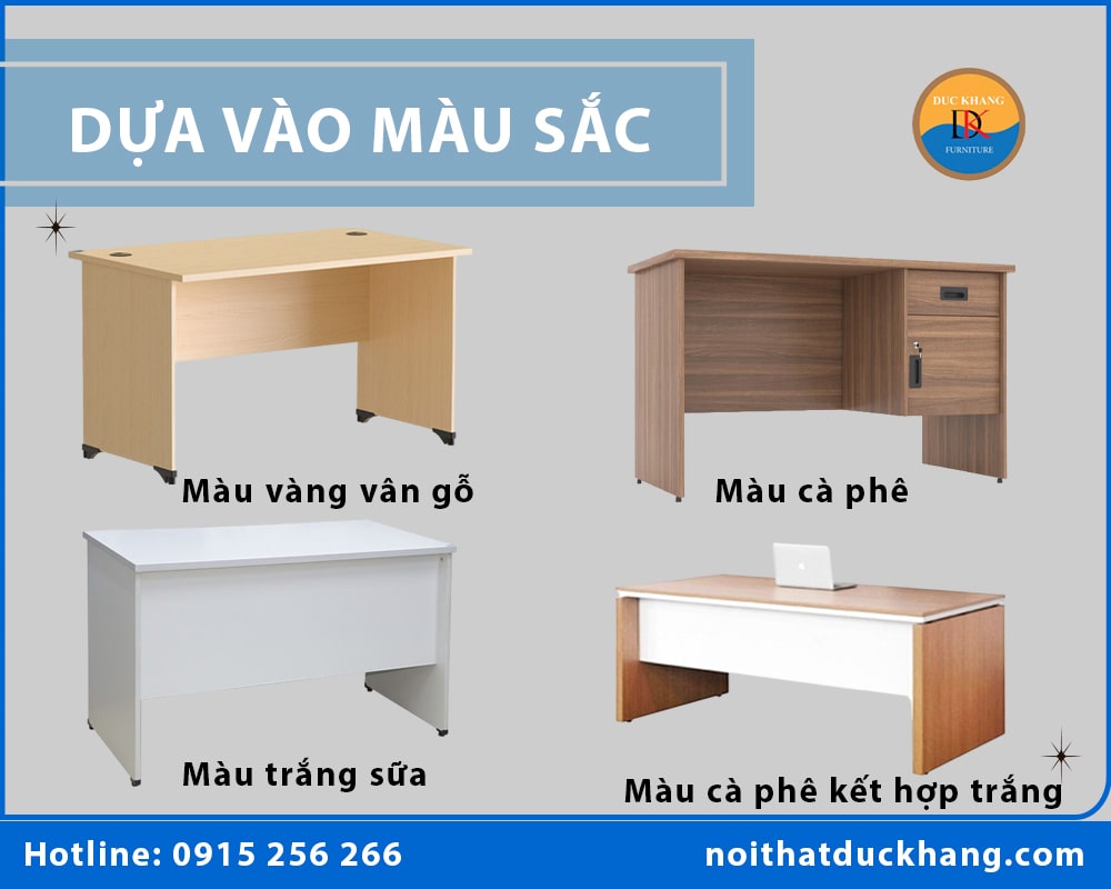 Phân loại bàn làm việc theo màu sắc