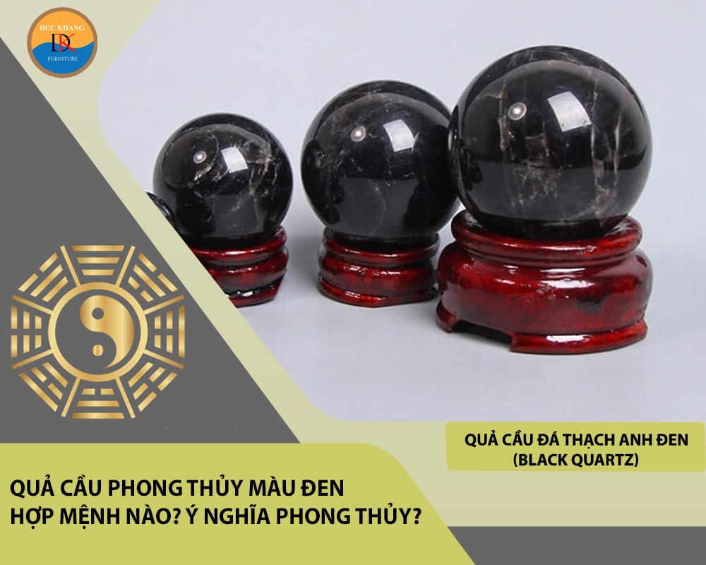 Quả cầu đá Thạch anh đen (Black Quartz)