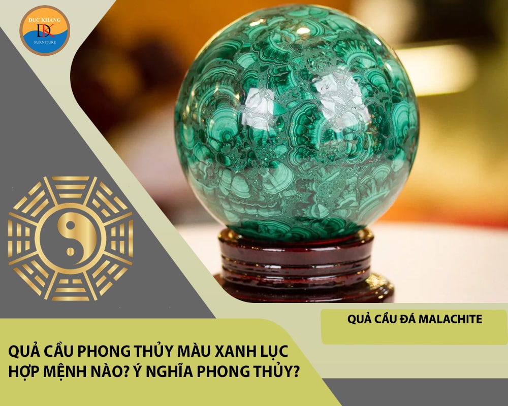 Quả cầu đá Malachite