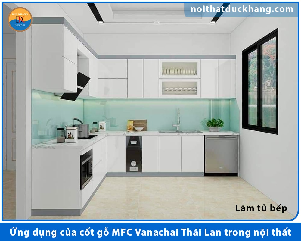 Ứng dụng của cốt gỗ MFC Vanachai Thái Lan trong nội thất - Làm tủ bếp