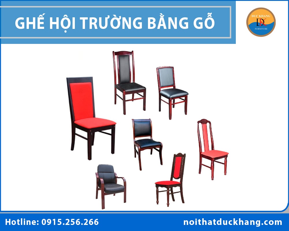 Ghế hội trường bằng gỗ