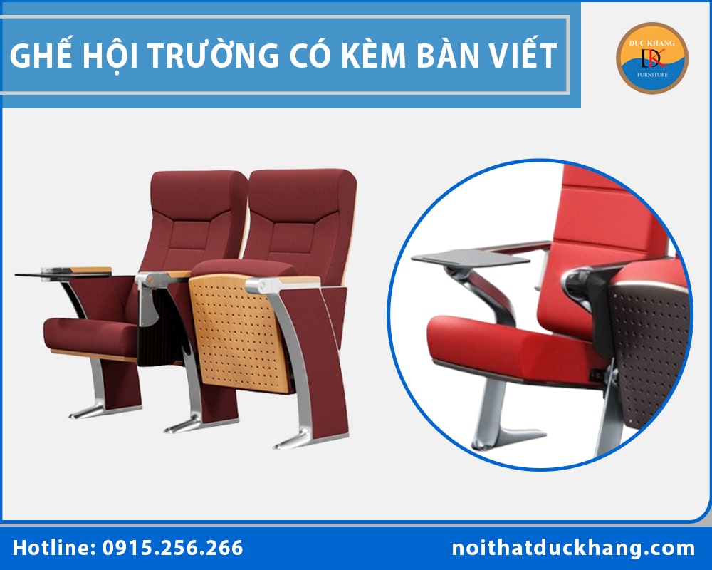 Ghế hội trường có kèm bàn viết