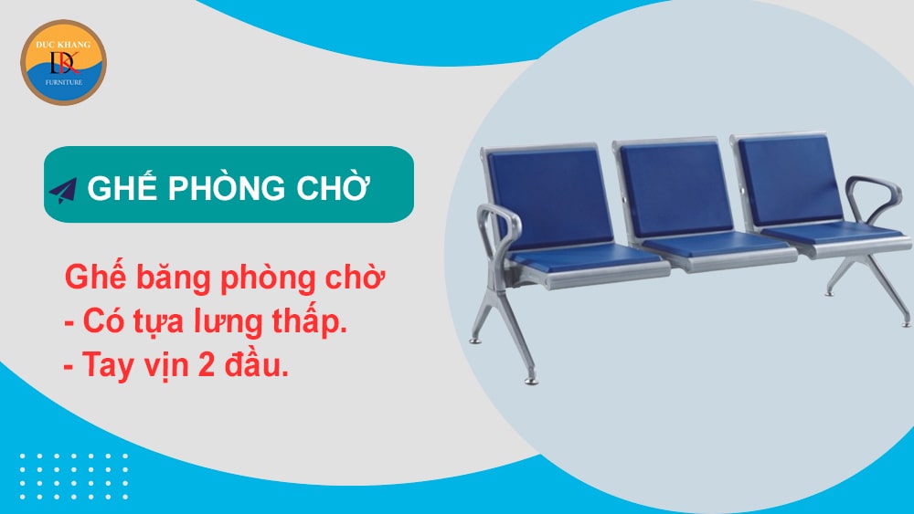 Ghế băng phòng chờ có tựa lưng thấp