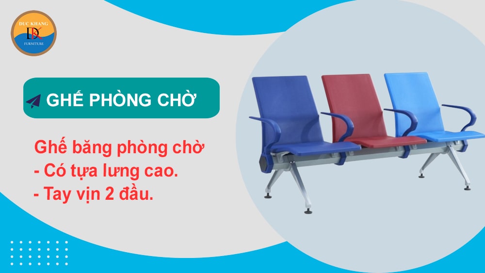 Ghế băng phòng chờ có tựa lưng cao