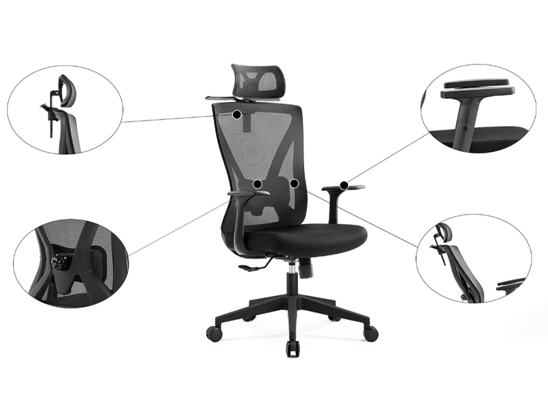 Oka-H1 – Ghế xoay văn phòng nhập khẩu công thái học Oka-H1 – Ghế xoay văn phòng nhập khẩu công thái học