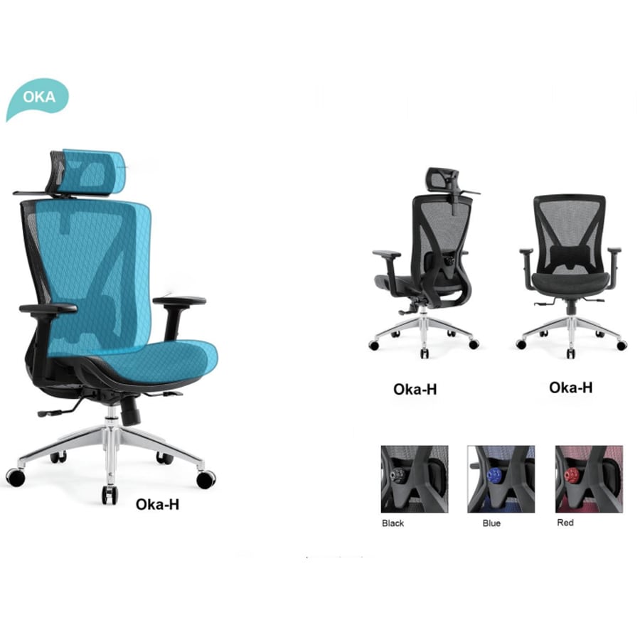 Oka-H1 – Ghế xoay văn phòng nhập khẩu công thái học Oka-H1 – Ghế xoay văn phòng nhập khẩu công thái học