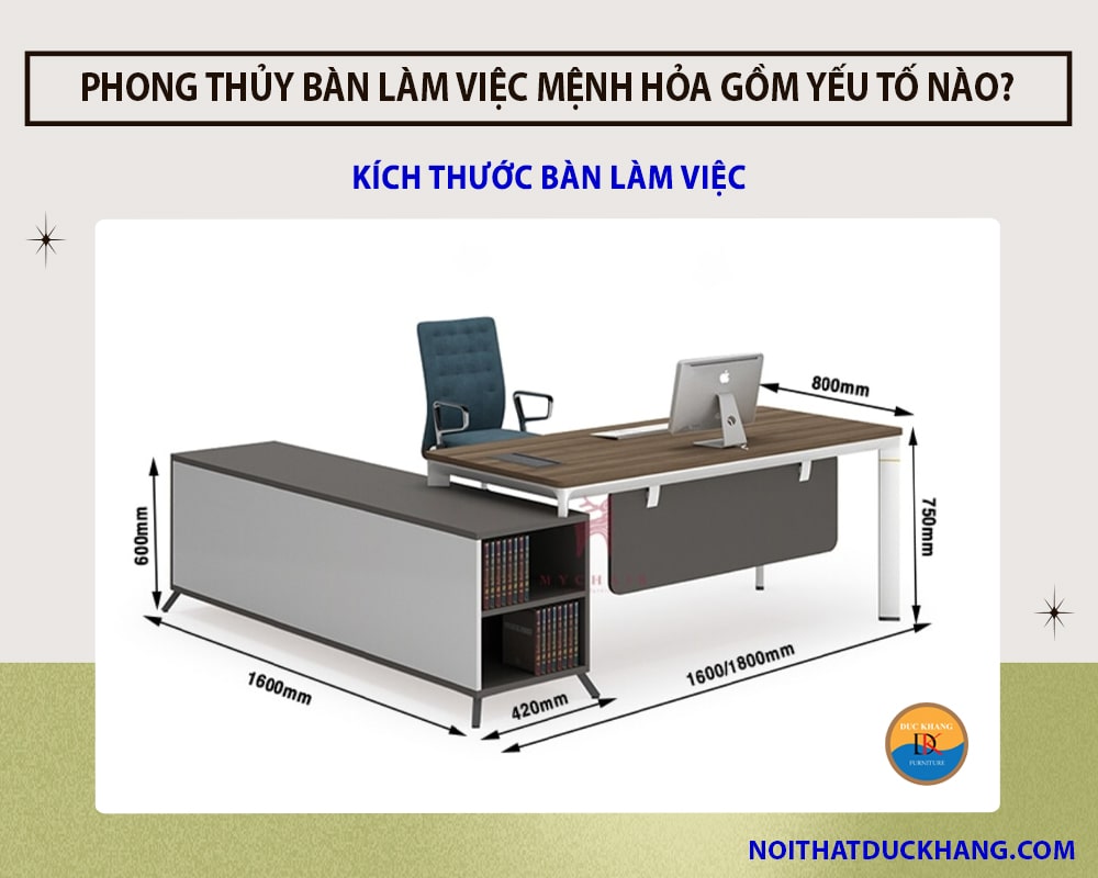 Phong thủy bàn làm việc mệnh Hỏa đón may mắn rước tài lộc - Kích thước bàn làm việc Phong thủy bàn làm việc mệnh Hỏa đón may mắn rước tài lộc - Kích thước bàn làm việc