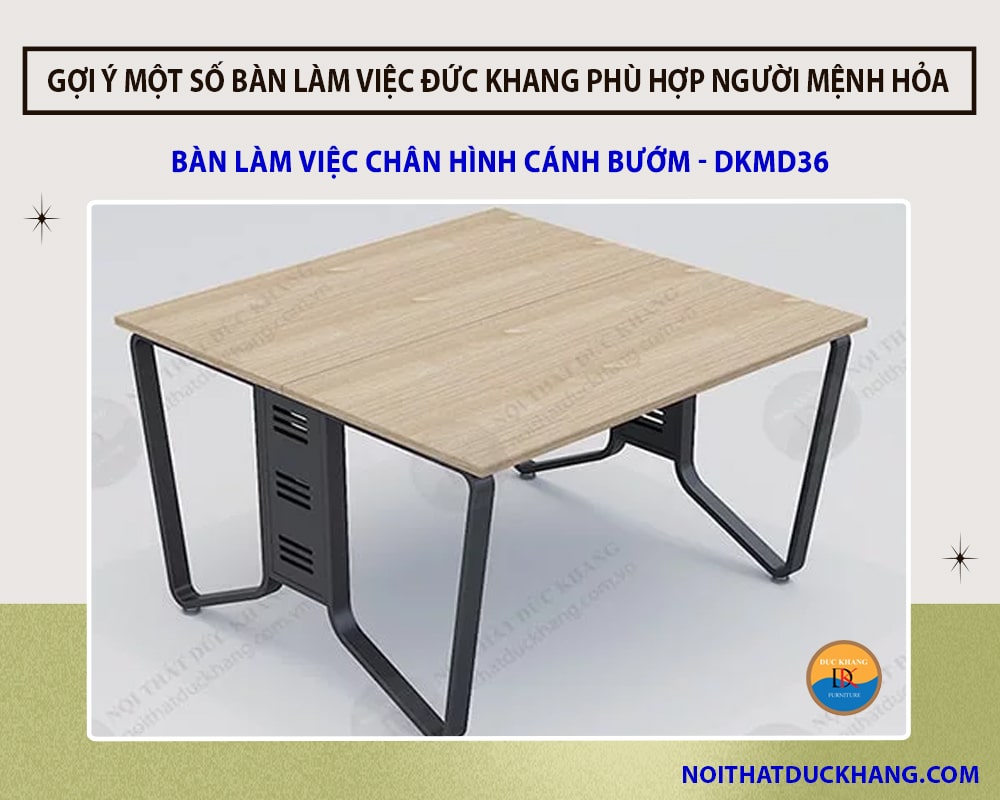 Bàn làm việc chân hình cánh bướm - DKMD36 Bàn làm việc chân hình cánh bướm - DKMD36