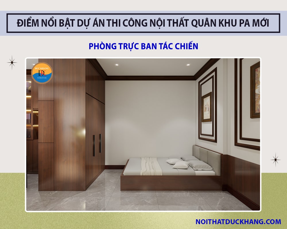 Điểm nổi bật dự án thi công nội thất Quân Khu PA mới - Phòng Trực Ban Tác Chiến