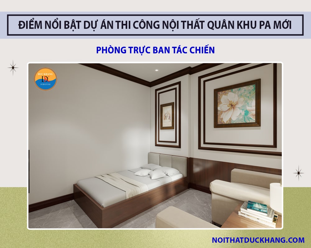 Điểm nổi bật dự án thi công nội thất Quân Khu PA mới - Phòng Trực Ban Tác Chiến