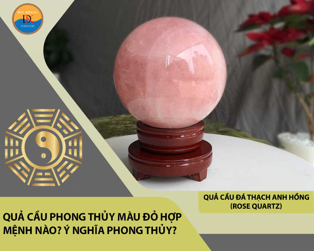 Quả cầu đá Thạch anh hồng (Rose Quartz)