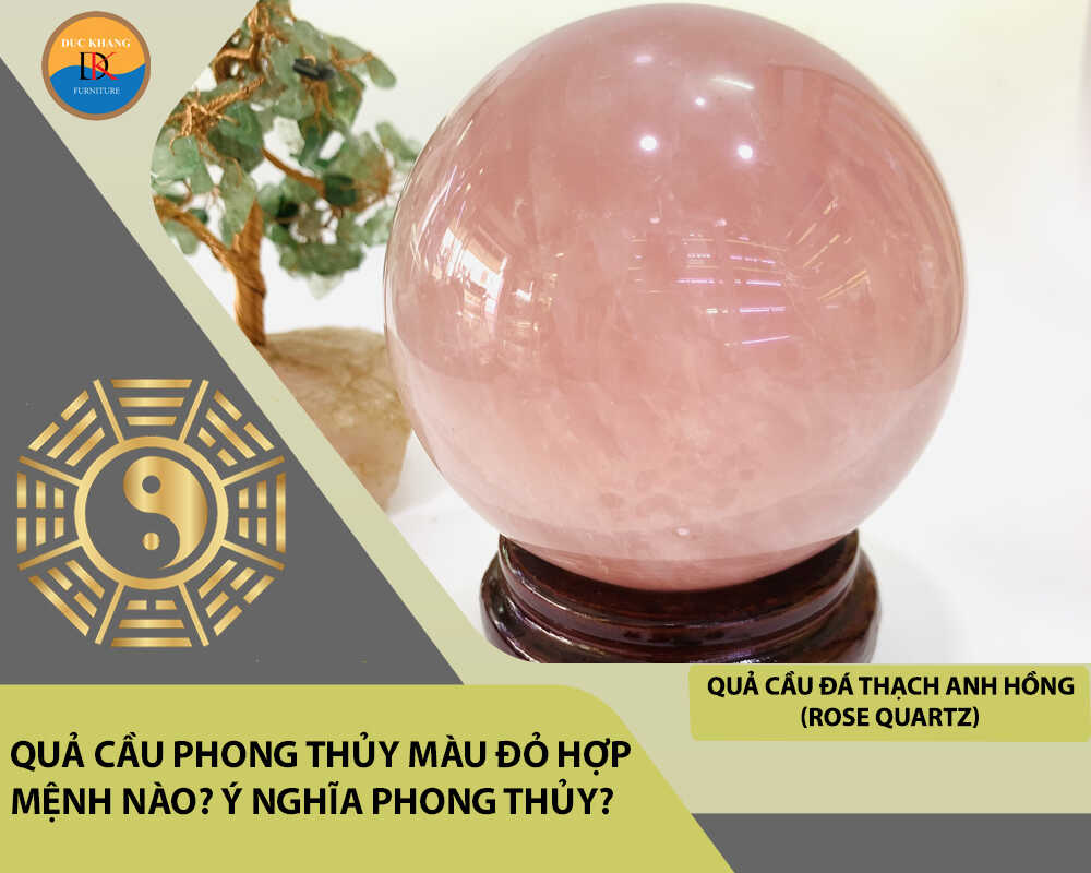 Quả cầu đá Thạch anh hồng (Rose Quartz)