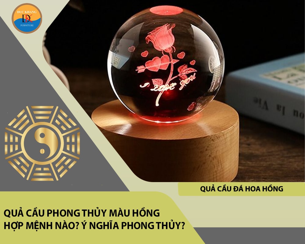 Quả cầu đá hoa hồng