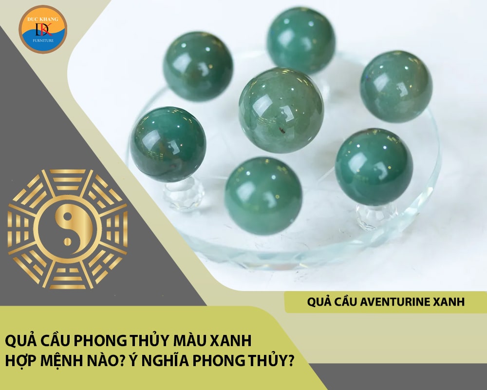 Quả cầu aventurine xanh