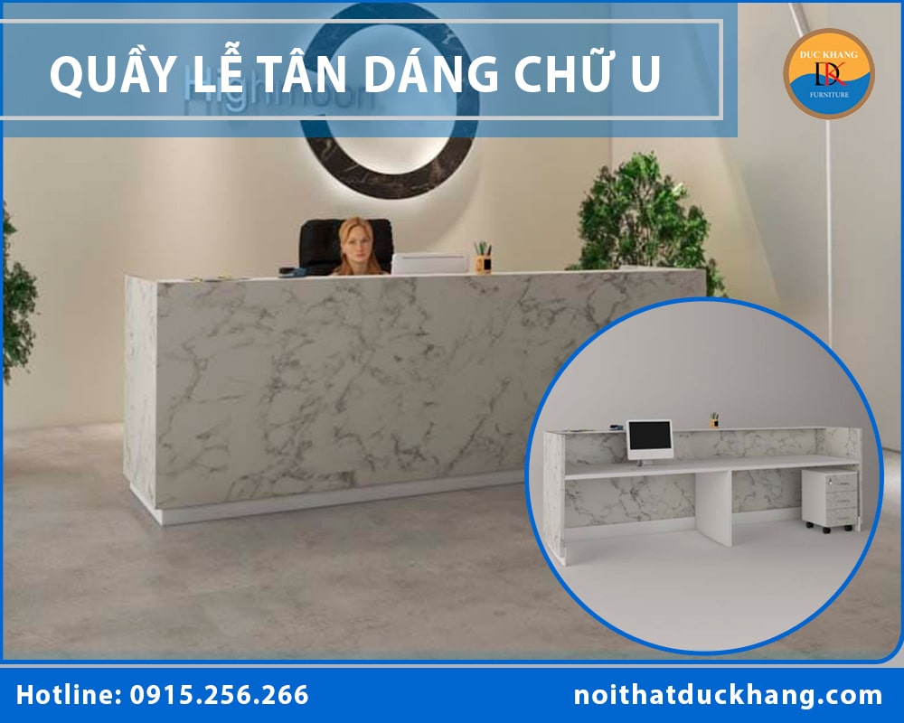 Quầy lễ tân dáng chữ U