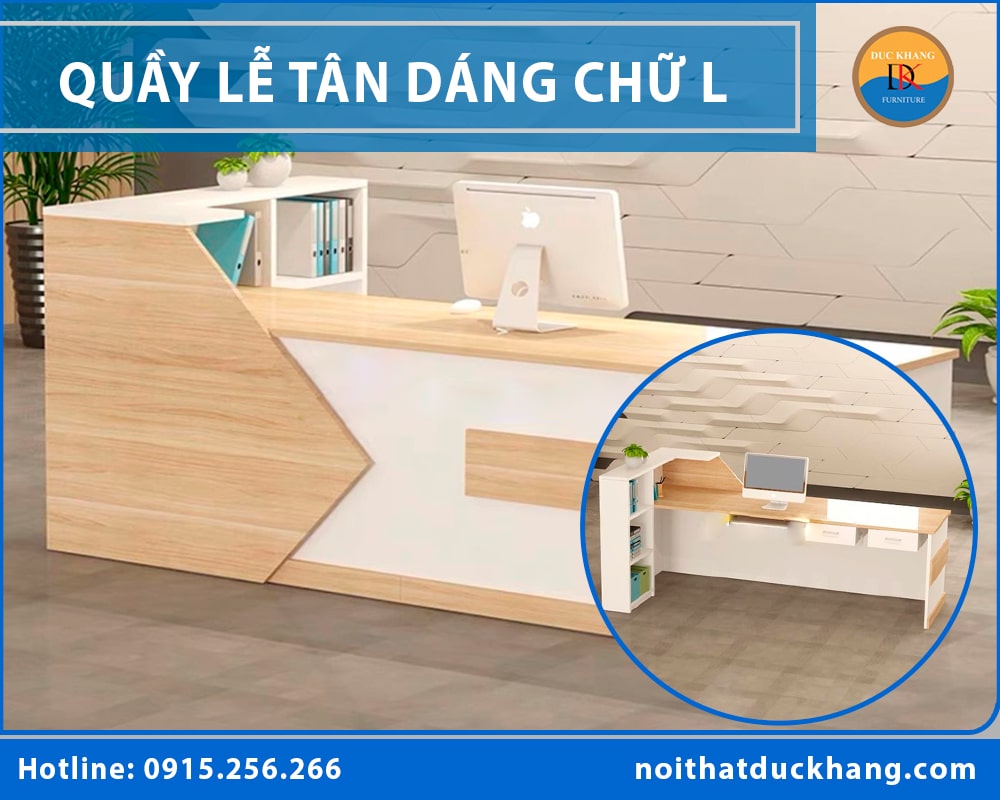 Quầy lễ tân dáng chữ L