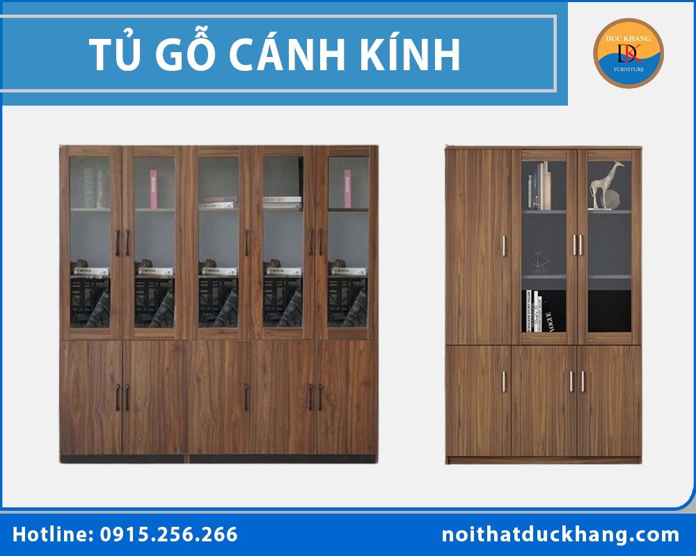 Tủ gỗ cánh kính