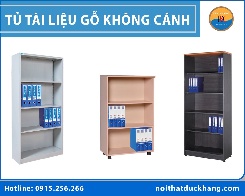 Tủ tài liệu gỗ không cánh