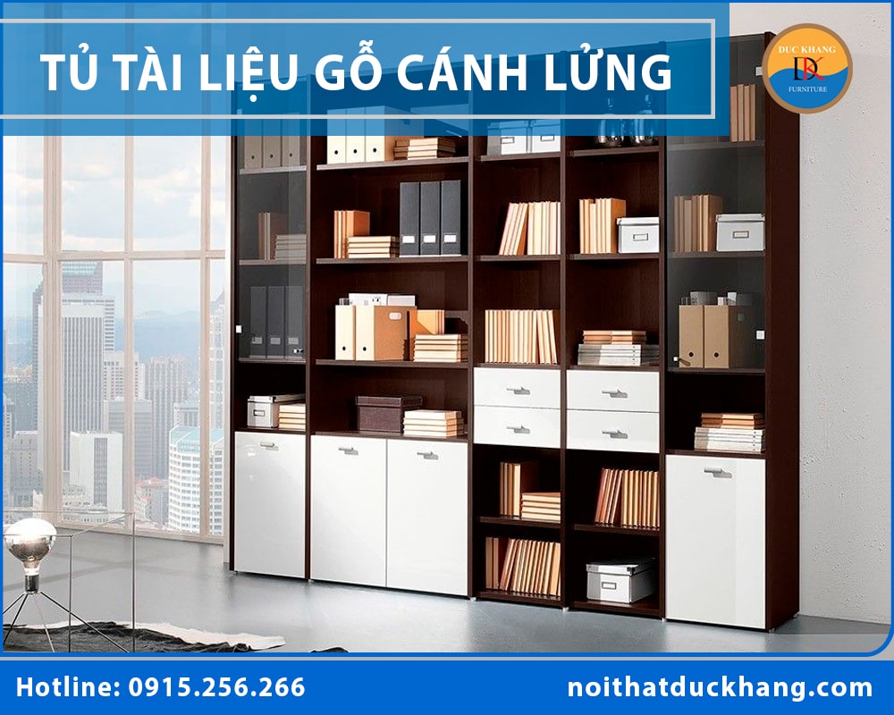 Tủ tài liệu gỗ cánh lửng