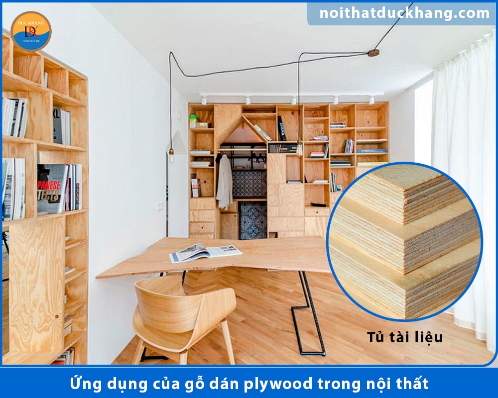 Ứng dụng của gỗ dán plywood trong nội thất - Tủ tài liệu