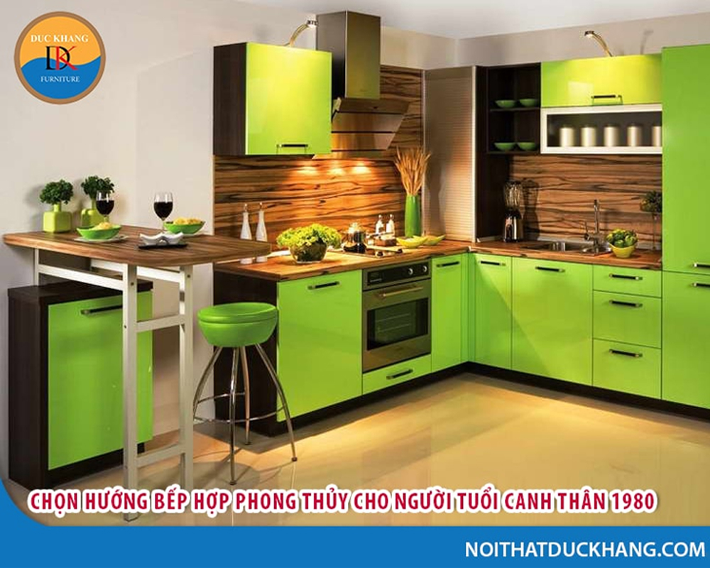 Hướng đặt bếp tuổi Canh Thân 1980 hợp phong thủy bình an